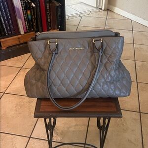 FREE SHIPPING!! Vera Bradley Large Quilted Leather Bag 
NWOT